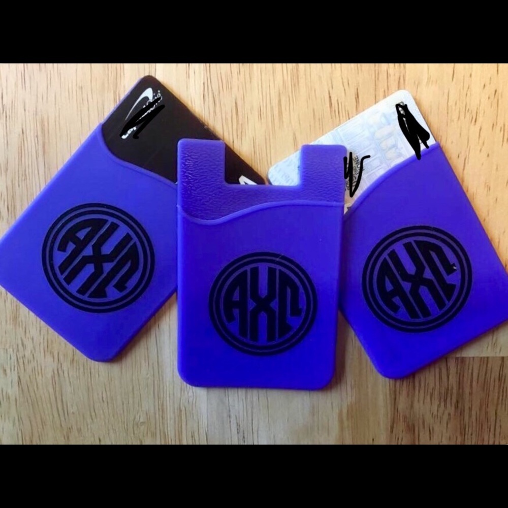 Purple Alpha Chi Omega Phone Tag